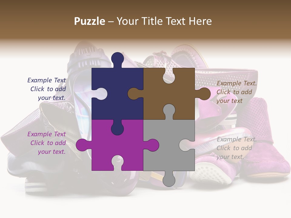 White Stack Violet PowerPoint Template