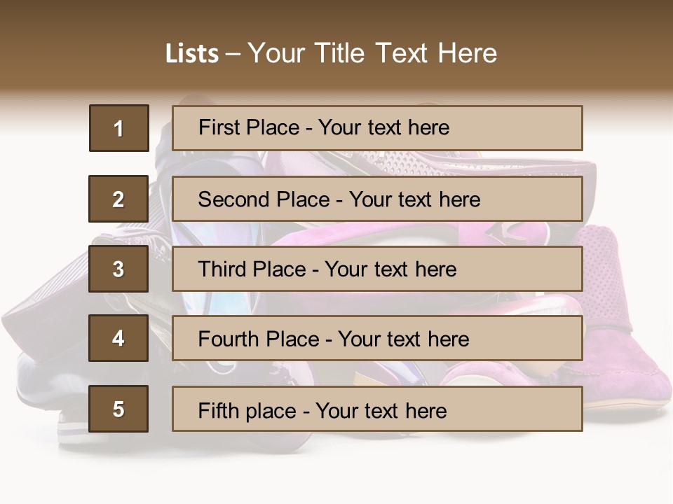 White Stack Violet PowerPoint Template