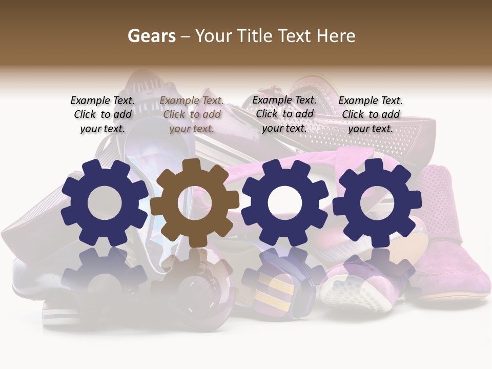 White Stack Violet PowerPoint Template