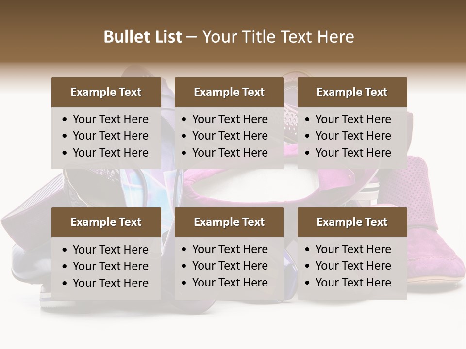 White Stack Violet PowerPoint Template