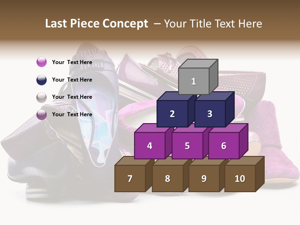 White Stack Violet PowerPoint Template