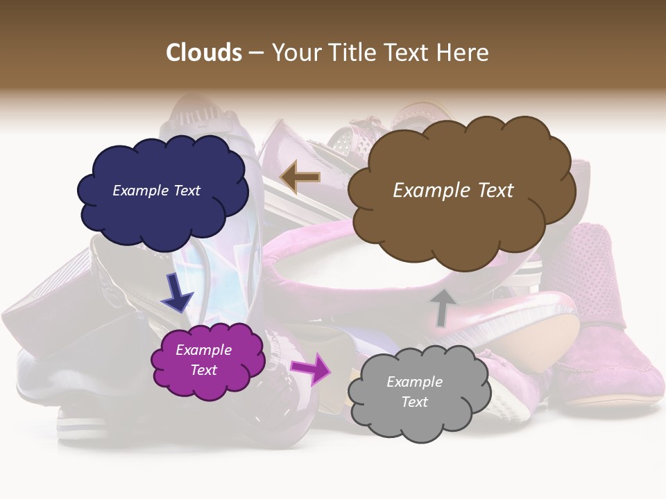 White Stack Violet PowerPoint Template