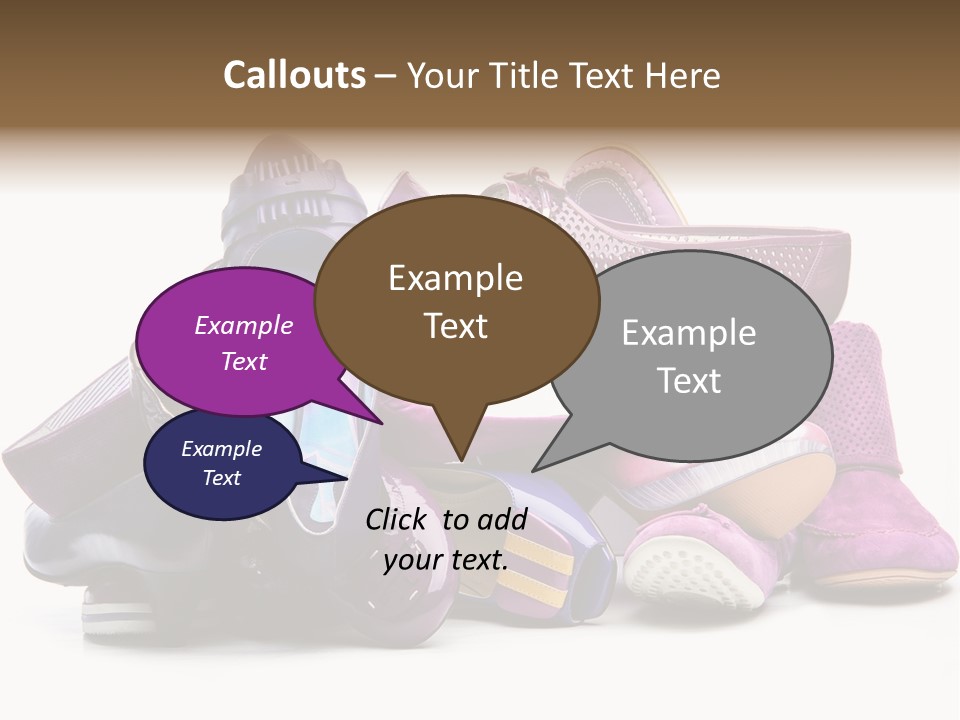 White Stack Violet PowerPoint Template