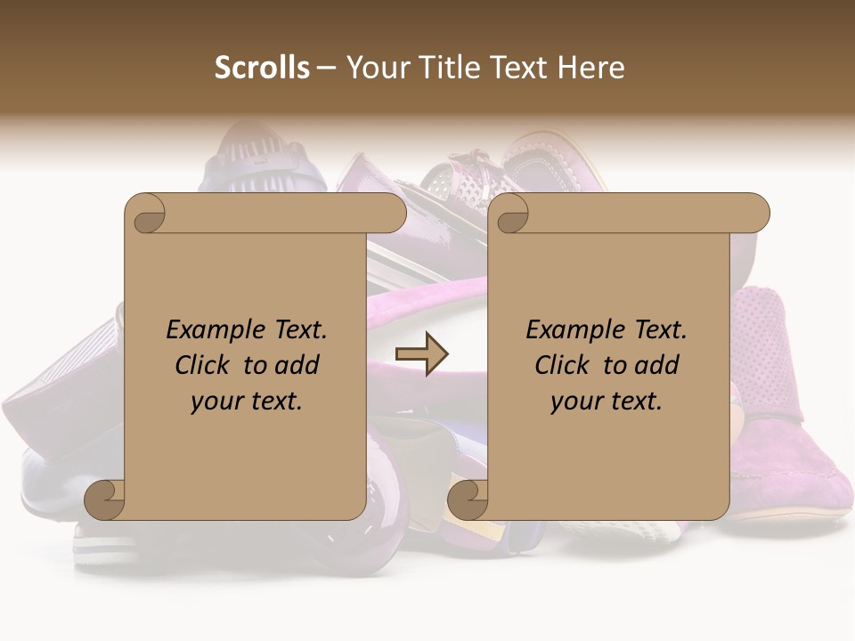 White Stack Violet PowerPoint Template