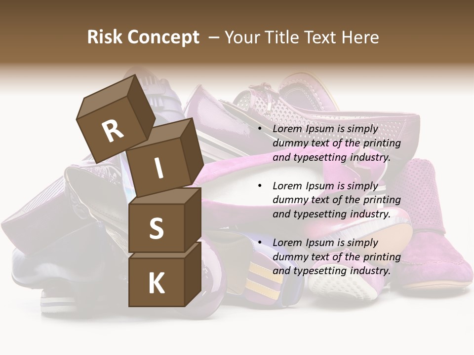 White Stack Violet PowerPoint Template