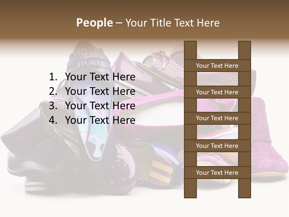 White Stack Violet PowerPoint Template