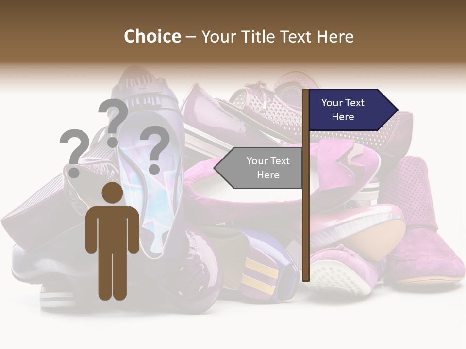 White Stack Violet PowerPoint Template