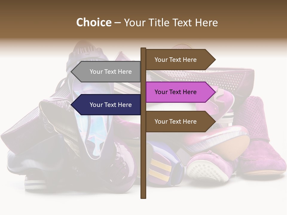 White Stack Violet PowerPoint Template