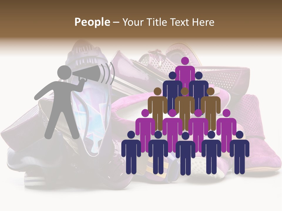 White Stack Violet PowerPoint Template