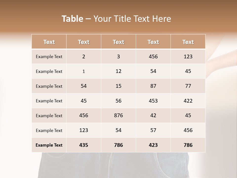 Hand Young Trousers PowerPoint Template