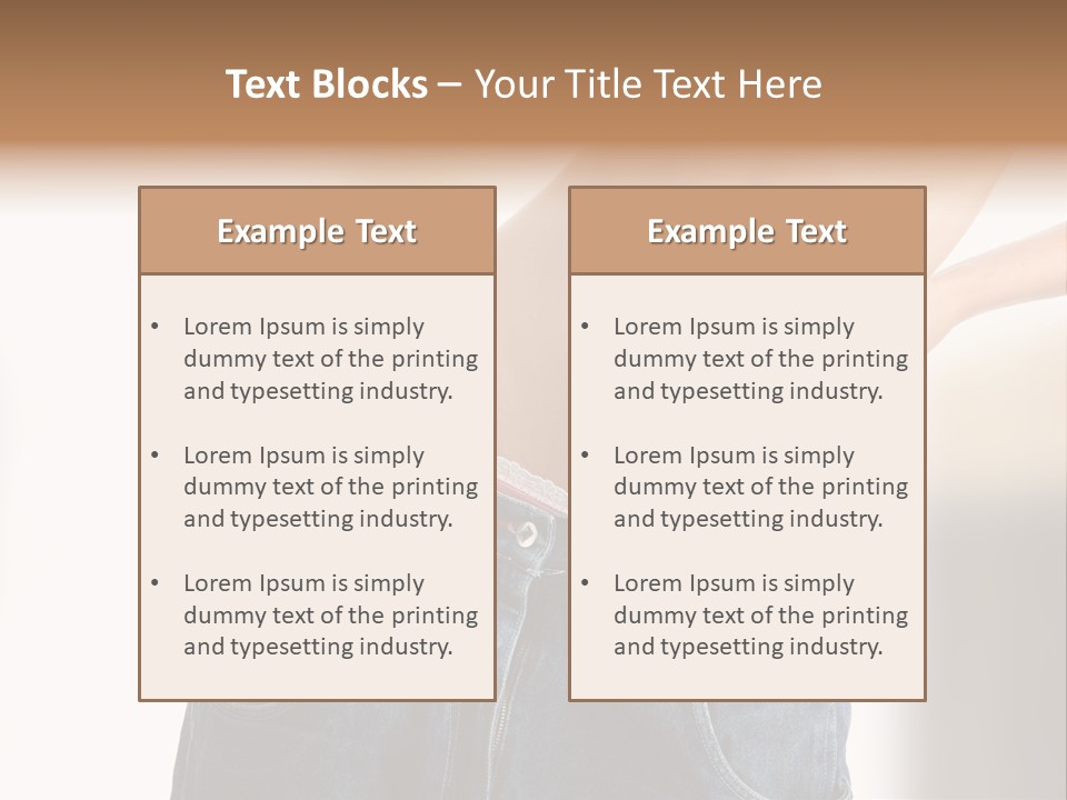 Hand Young Trousers PowerPoint Template