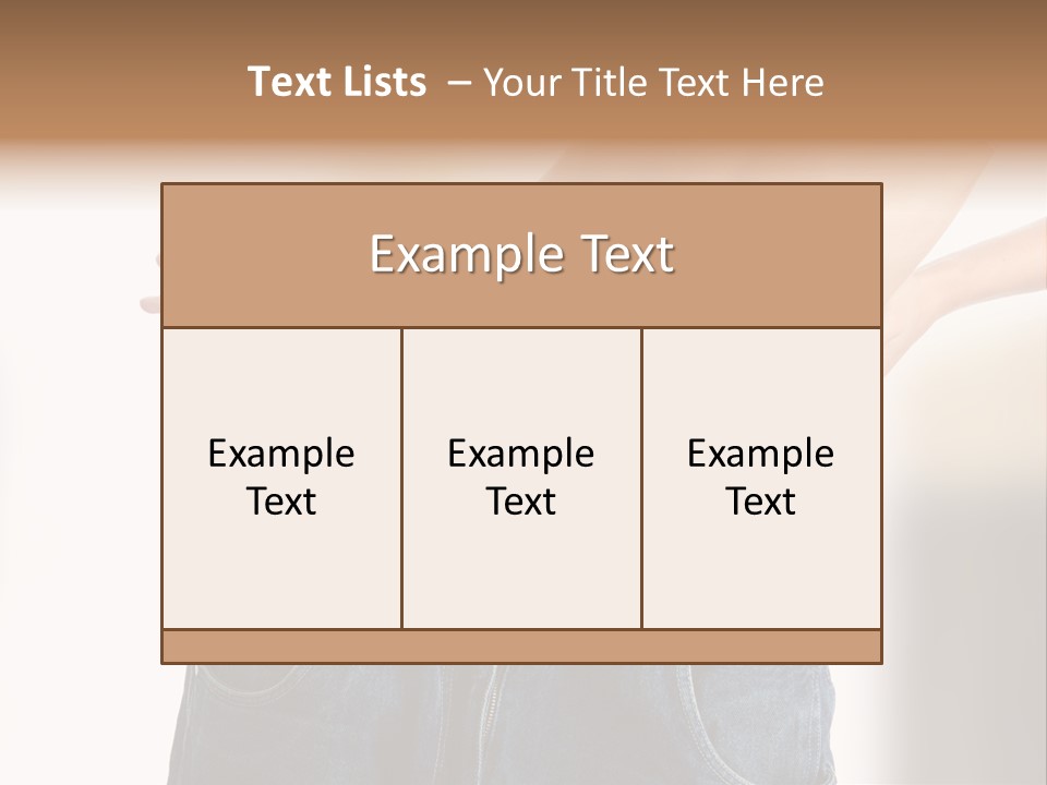 Hand Young Trousers PowerPoint Template