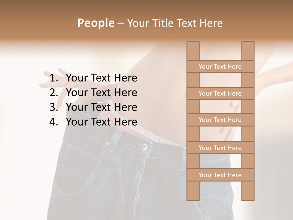 Hand Young Trousers PowerPoint Template