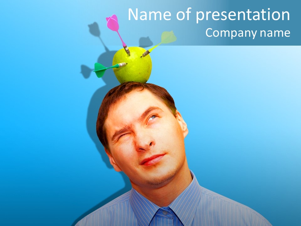 Target Businessman Ideas PowerPoint Template