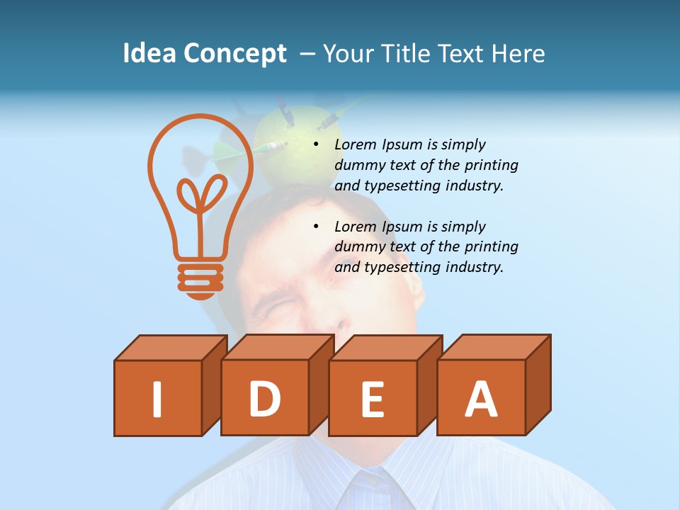 Target Businessman Ideas PowerPoint Template