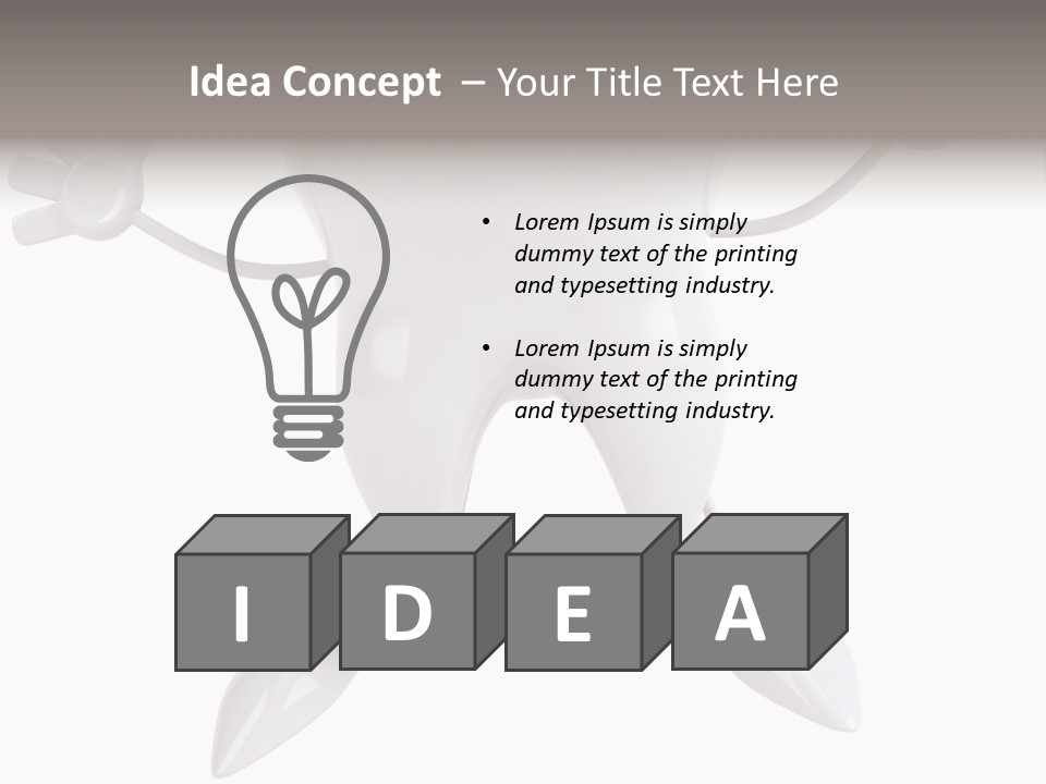 Render Molar White PowerPoint Template