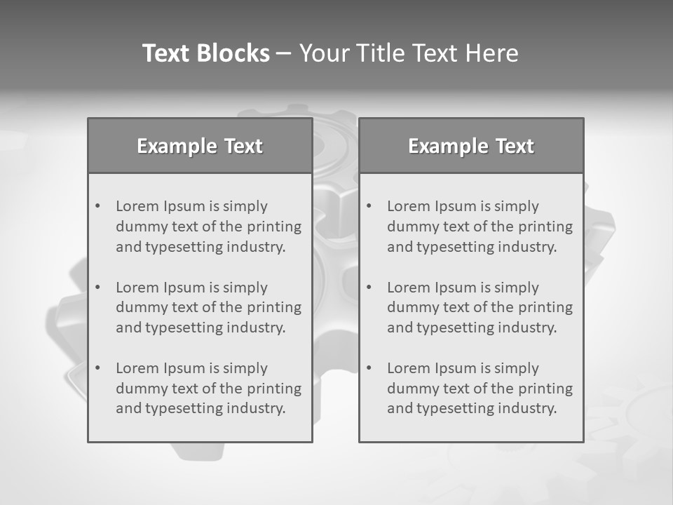 White Wheels Connect PowerPoint Template