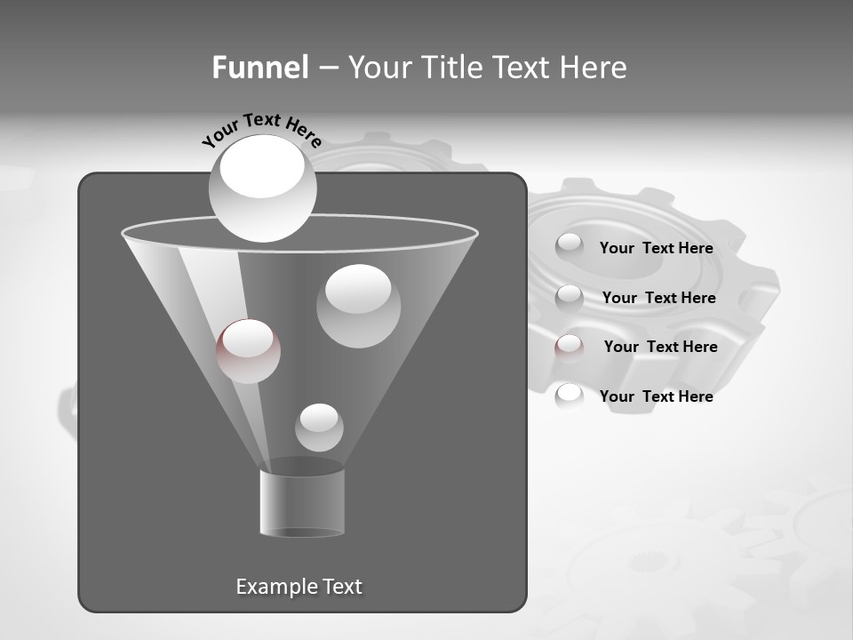 White Wheels Connect PowerPoint Template