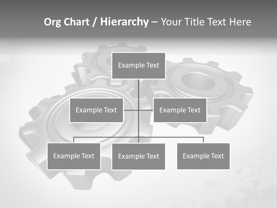 White Wheels Connect PowerPoint Template