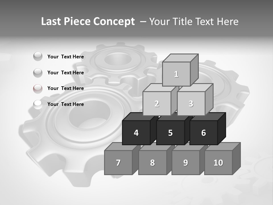 White Wheels Connect PowerPoint Template