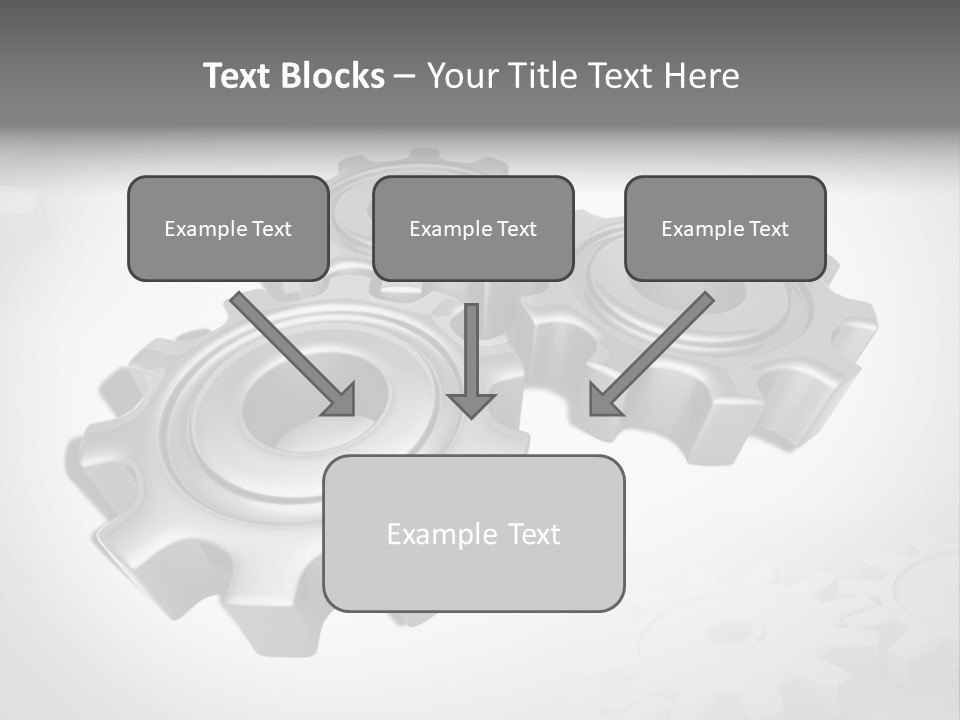 White Wheels Connect PowerPoint Template