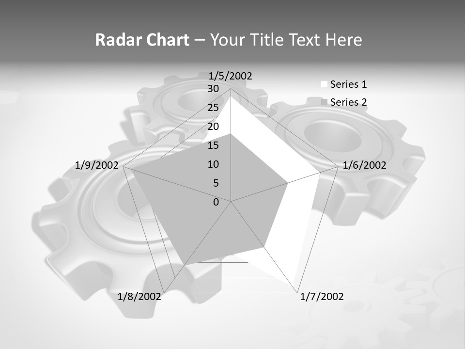 White Wheels Connect PowerPoint Template