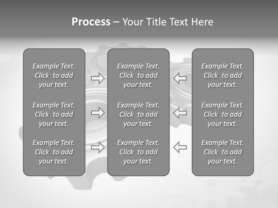 White Wheels Connect PowerPoint Template