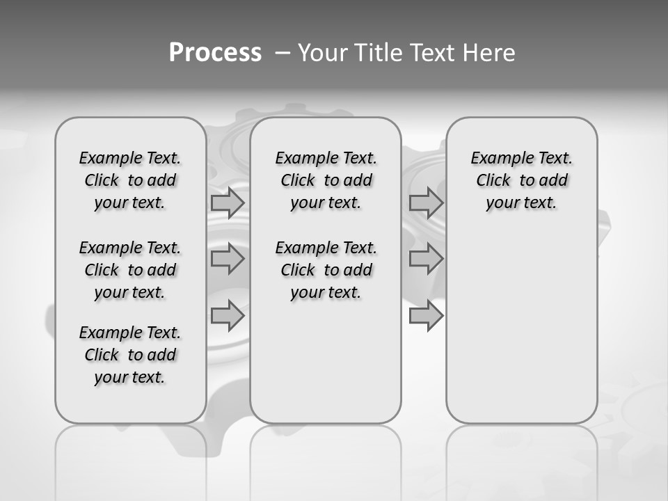 White Wheels Connect PowerPoint Template
