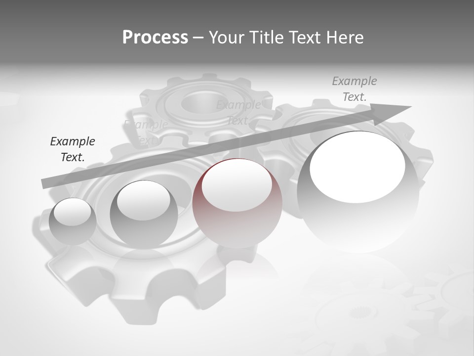 White Wheels Connect PowerPoint Template