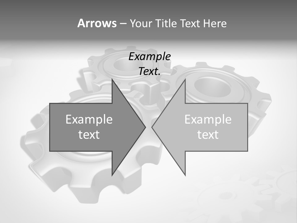 White Wheels Connect PowerPoint Template