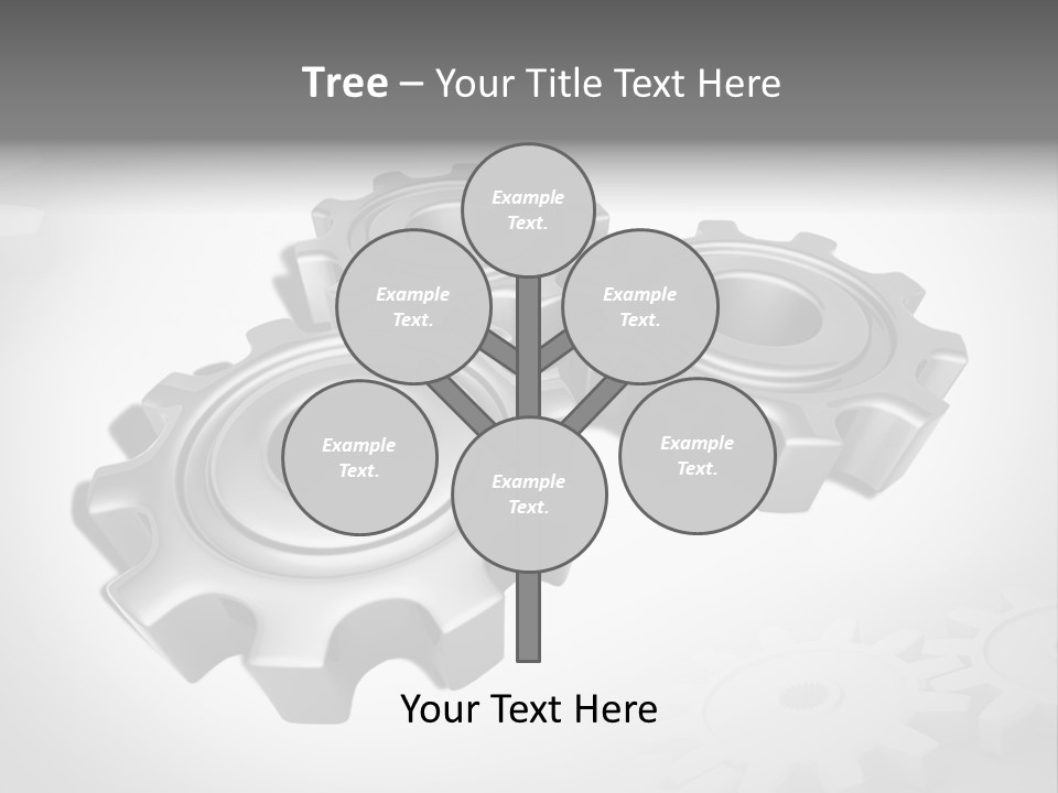 White Wheels Connect PowerPoint Template