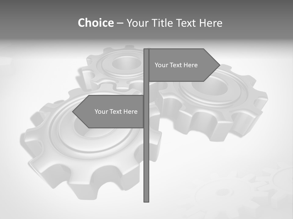 White Wheels Connect PowerPoint Template