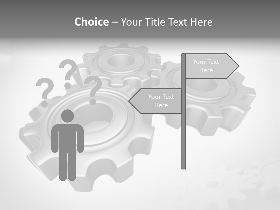 White Wheels Connect PowerPoint Template