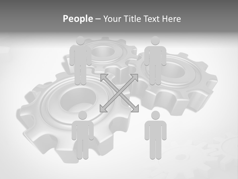 White Wheels Connect PowerPoint Template