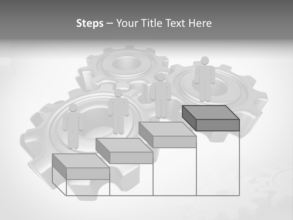 White Wheels Connect PowerPoint Template