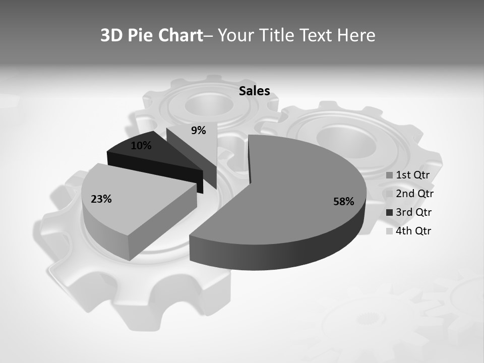White Wheels Connect PowerPoint Template
