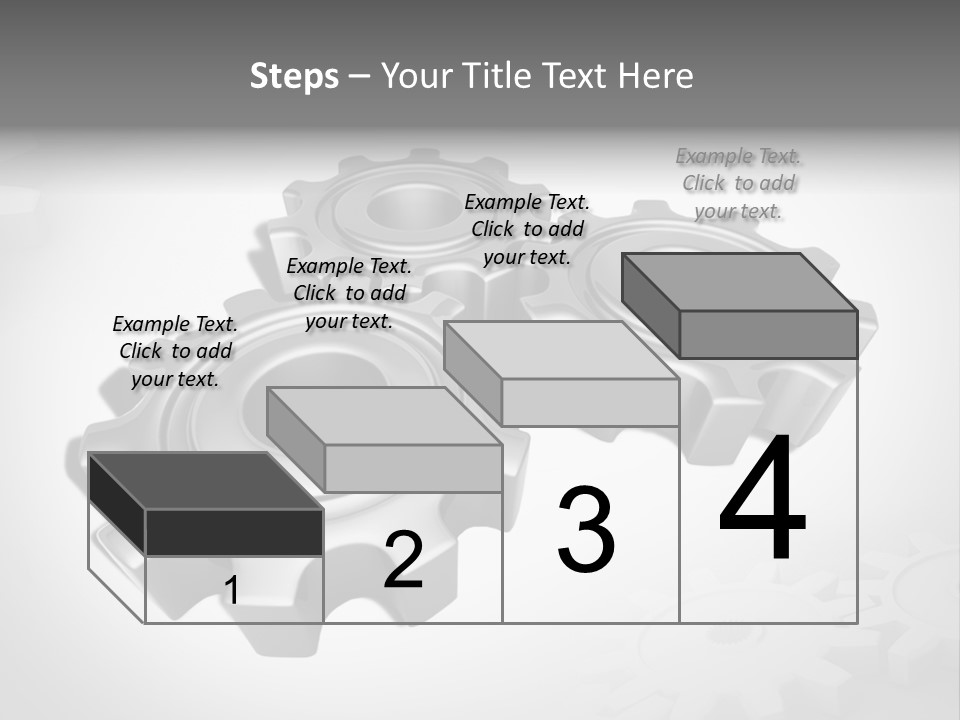 White Wheels Connect PowerPoint Template