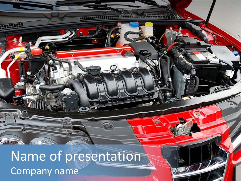 Power Iron Automobile PowerPoint Template