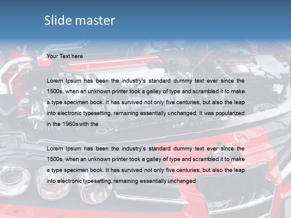 Power Iron Automobile PowerPoint Template