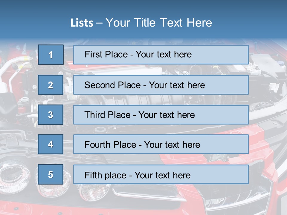 Power Iron Automobile PowerPoint Template