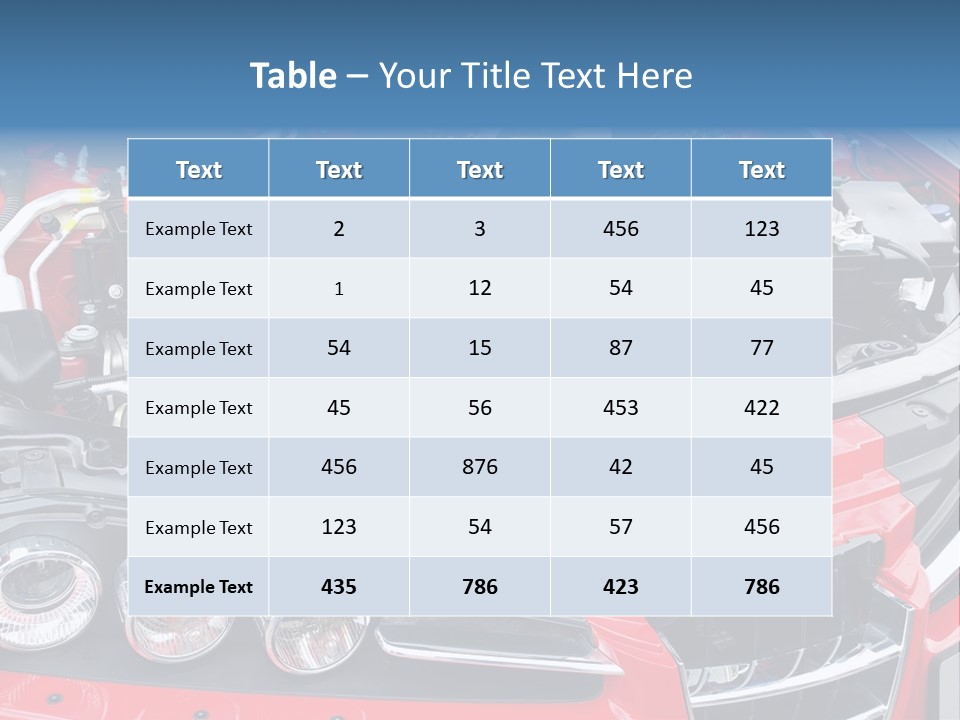 Power Iron Automobile PowerPoint Template