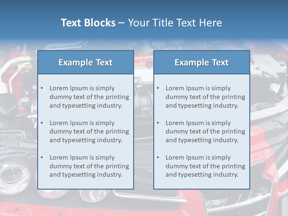Power Iron Automobile PowerPoint Template