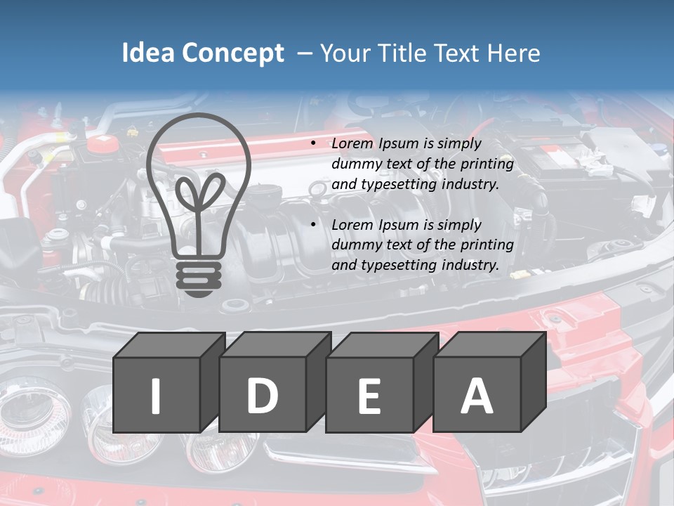 Power Iron Automobile PowerPoint Template