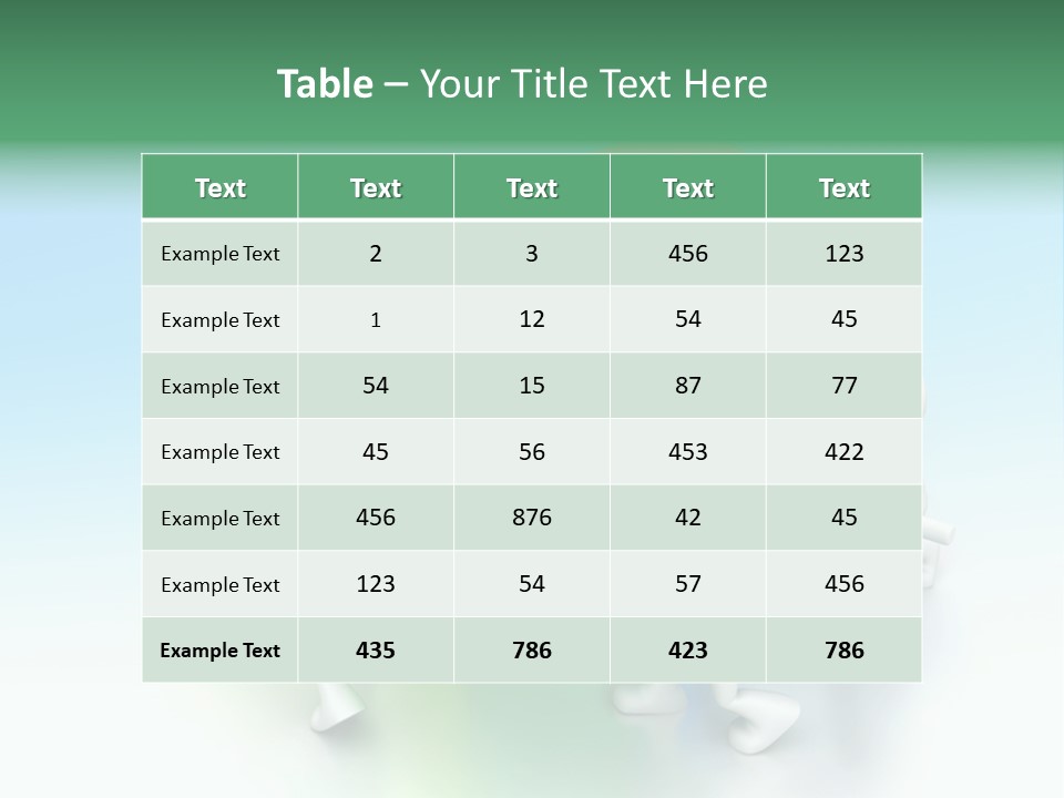 Corporate Di Cu Ion Table PowerPoint Template