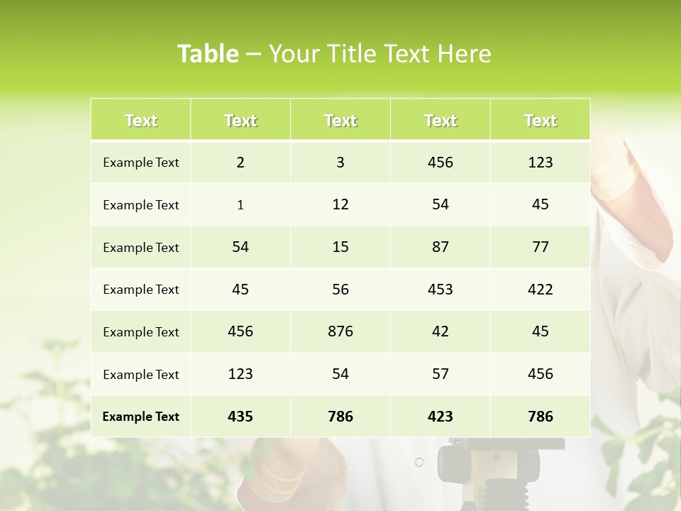 Food Scientific Exam PowerPoint Template