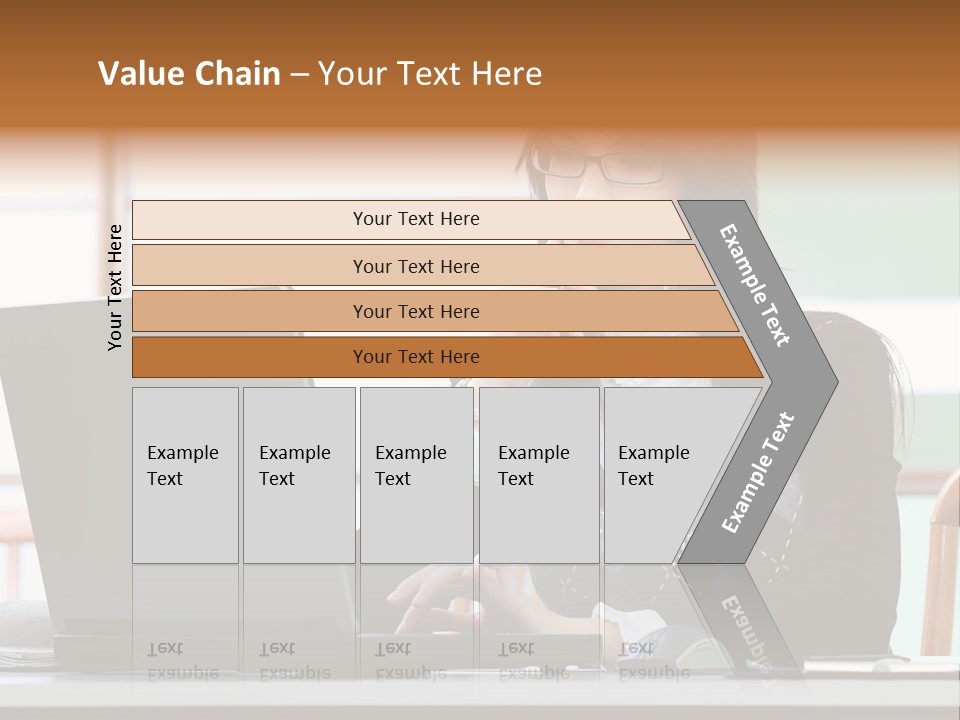 Center Woman Business PowerPoint Template