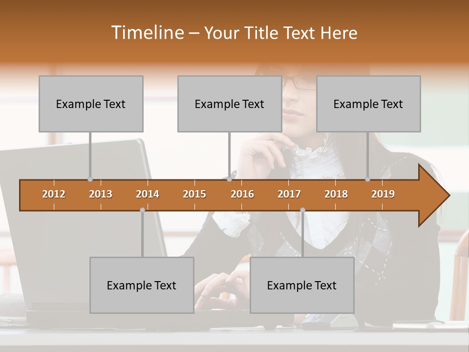 Center Woman Business PowerPoint Template