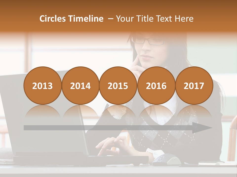 Center Woman Business PowerPoint Template