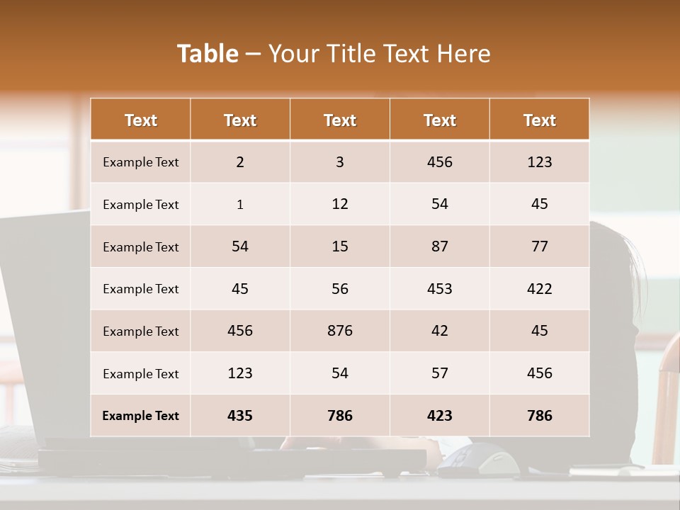 Center Woman Business PowerPoint Template