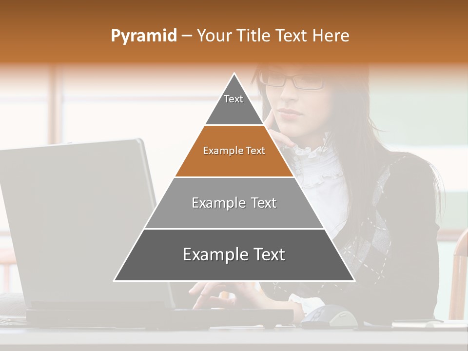 Center Woman Business PowerPoint Template